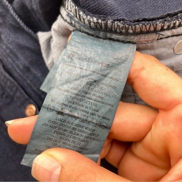 One Teaspoon Shorts Hawks Relaxed Fit High Rise Twisted Cuff Size 25 - Picture 8 of 8